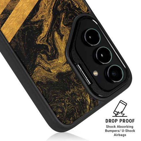 Striped Marble Galaxy S25 Kickstand Case